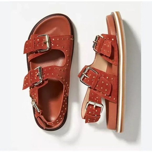 Pilcro and the Letterpress Red Sandals - Picture 1 of 9